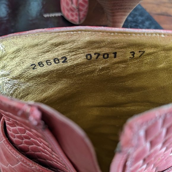 Dolce & Gabbana Rosa Croc Patent Leather Bootie - Picture 9 of 11